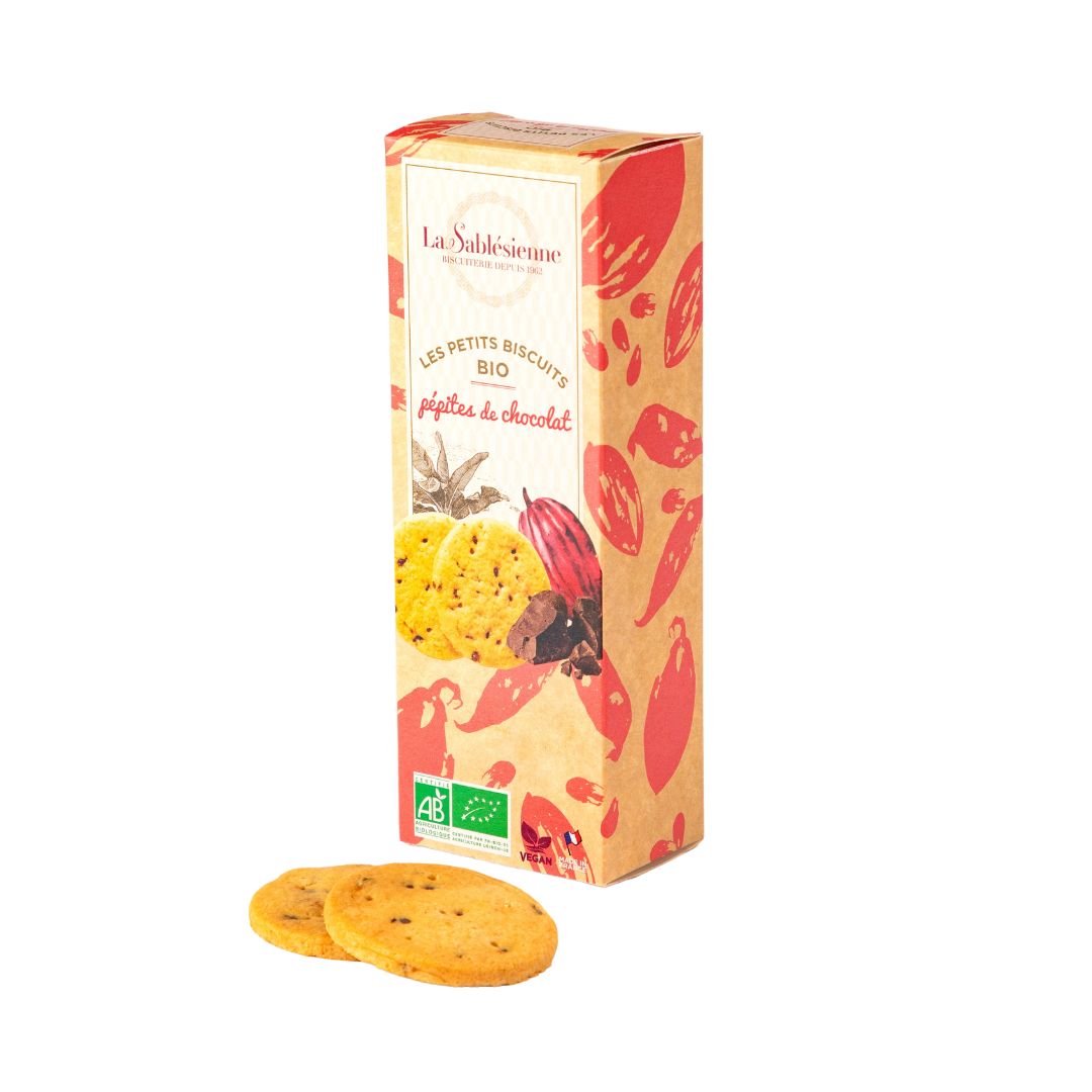 Biscuits sablés aux pépites de chocolat bio & vegan - étui 110 g