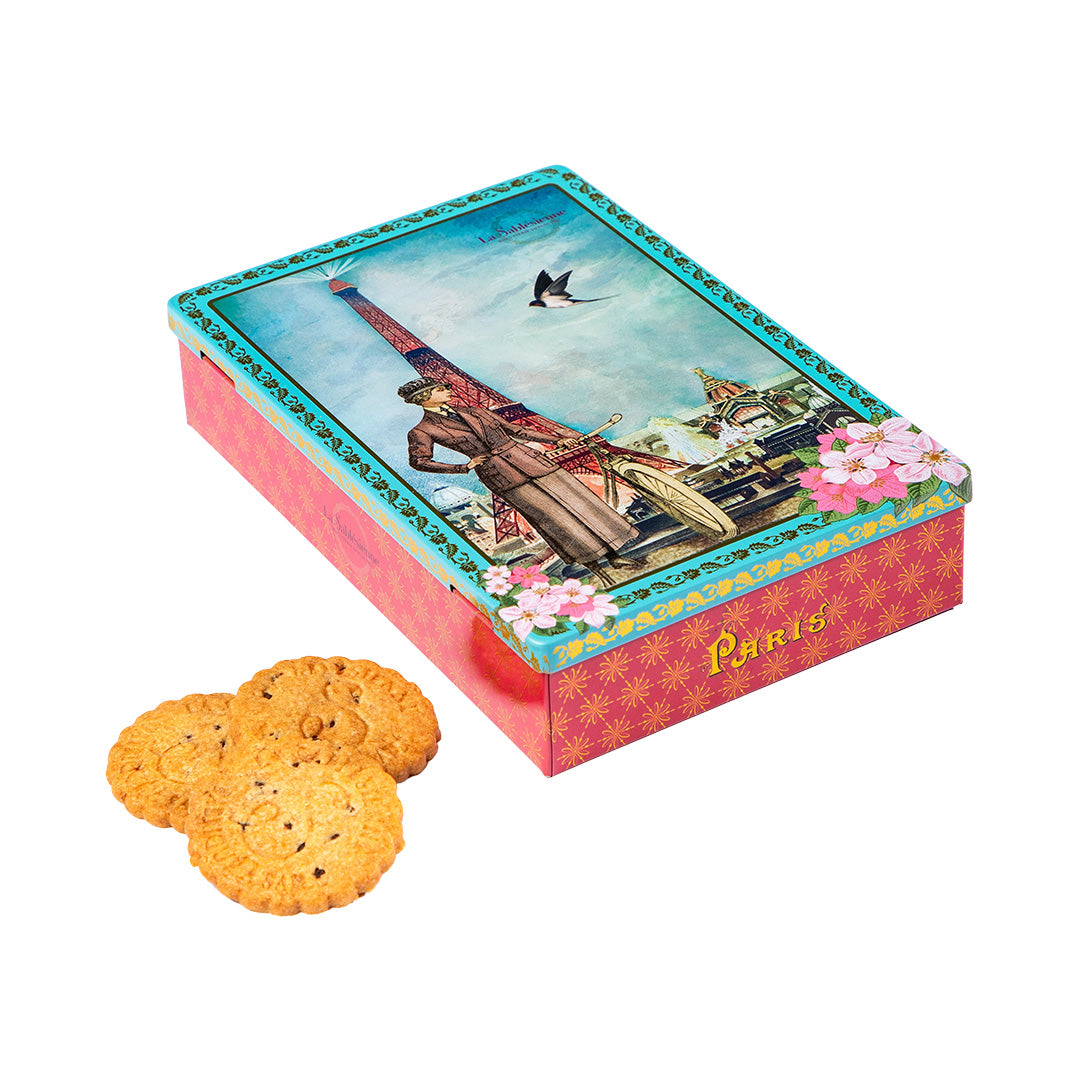 Biscuits sablés aux pépites de chocolat - boite métal "Louison à Paris" 150g