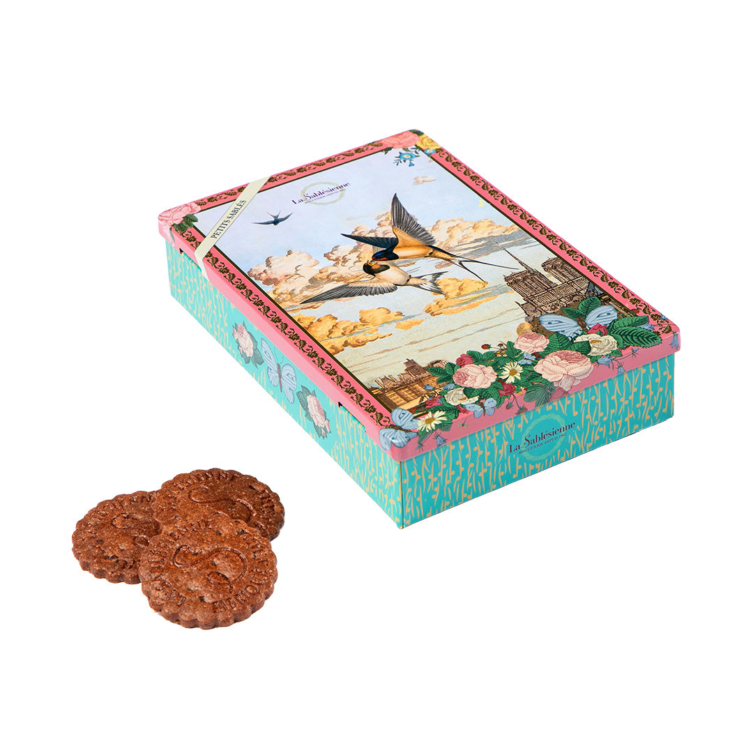 Biscuits sablés tout au chocolat - boite métal "Ciel de Paris" 150g