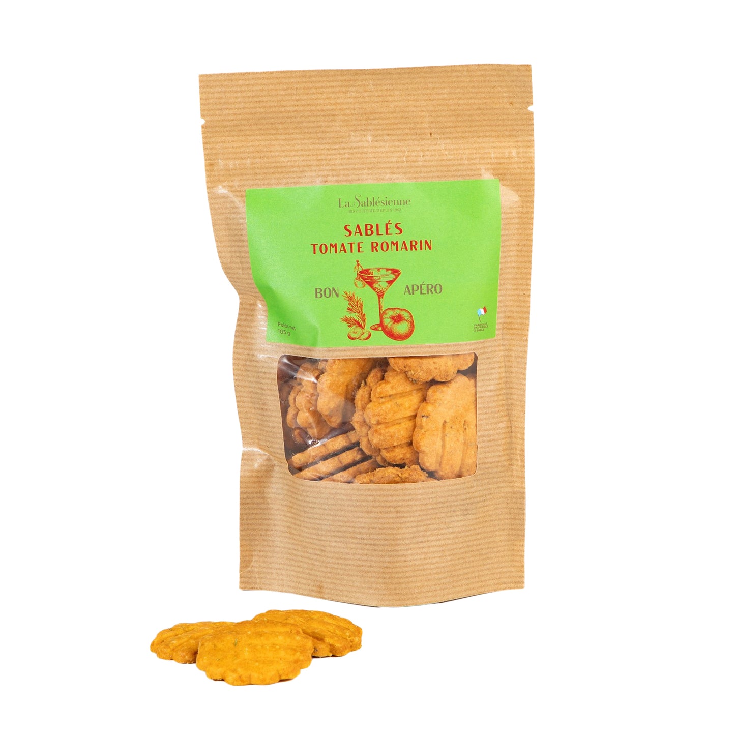 Petits Sablés salés Tomate Romarin - 105g