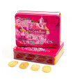 Cookies assortment, plain butter, caramel chips, chocolate chips and raspberry chips- "Sablé' castle" 500g tin 