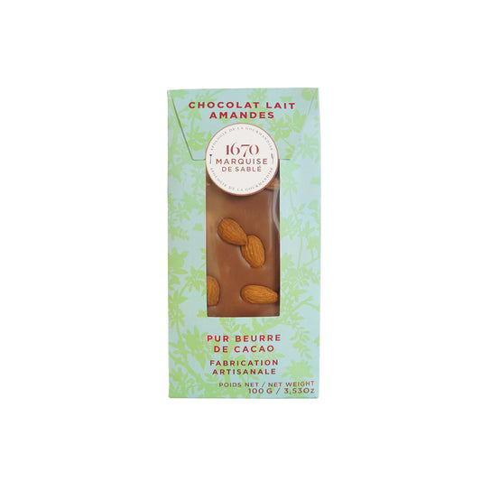 Tablette de Chocolat Lait Amandes - 100g