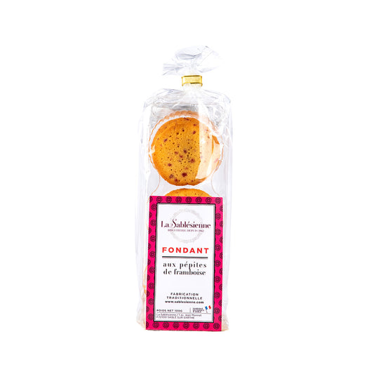 Biscuits fondants aux pépites de framboise - sachet 100g
