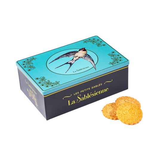 Biscuits sablés pépites de chocolat- boite métal "Hirondelle" 250g