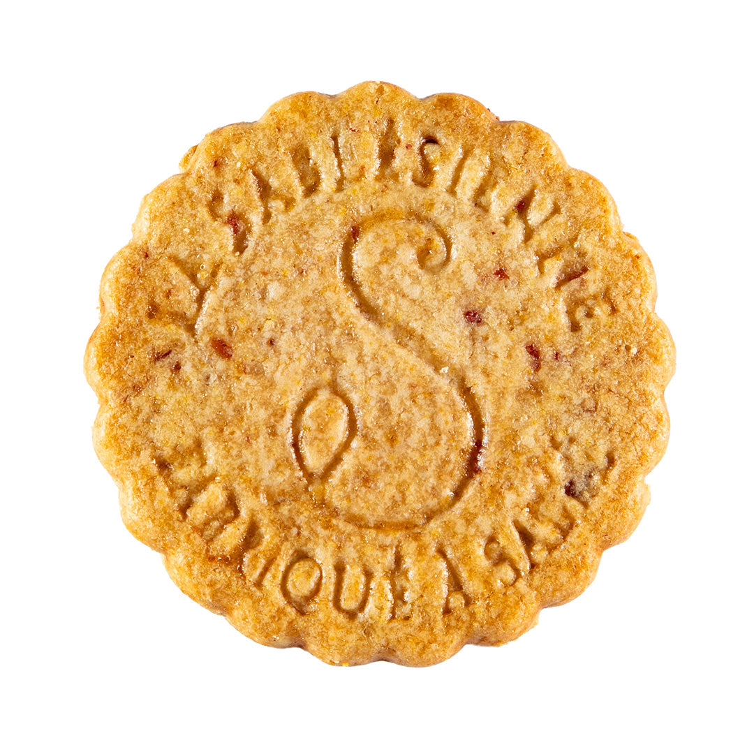 Biscuits sablés pépites de framboise - mini boite métal "Oiseau bleu" 35g