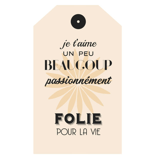 Carte Je t'aime à la Folie