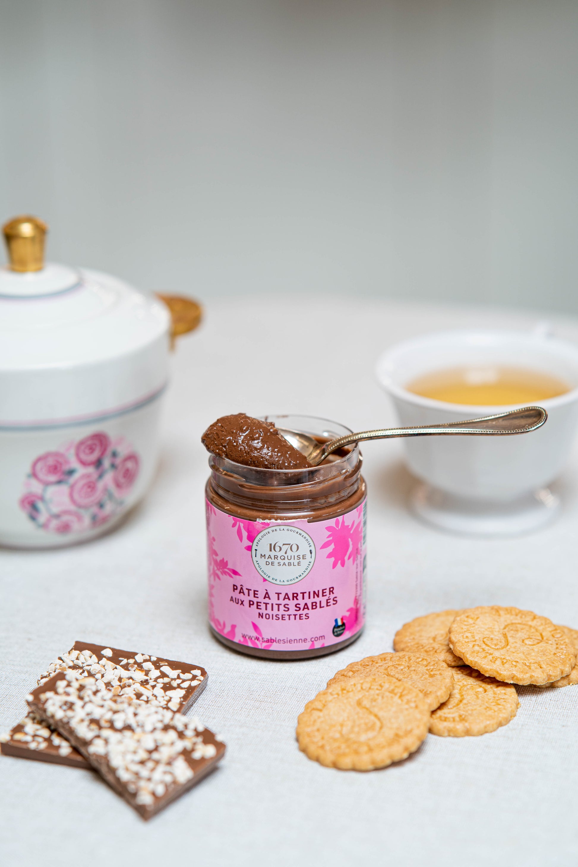 Pâte à tartiner noisettes aux petits sablés - pot 250g