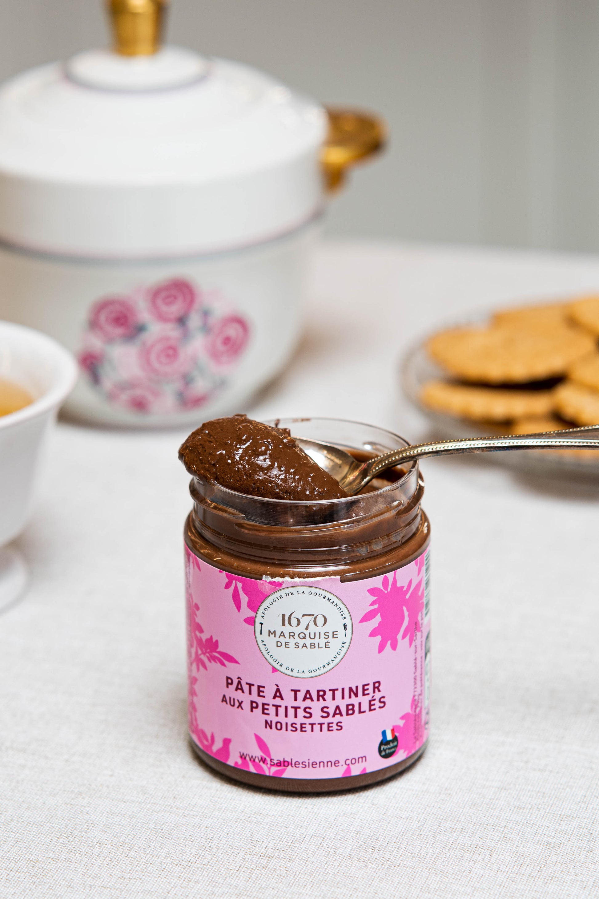 Pâte à tartiner noisettes aux petits sablés - pot 250g