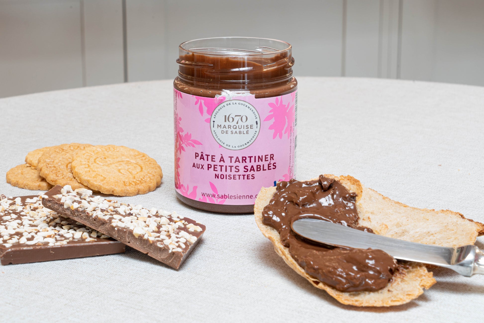 Pâte à tartiner noisettes aux petits sablés - pot 250g