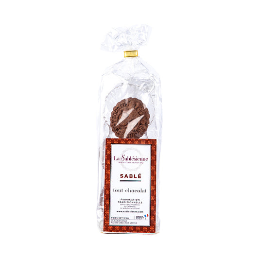 Biscuits sablés tout chocolat - sachet 125g