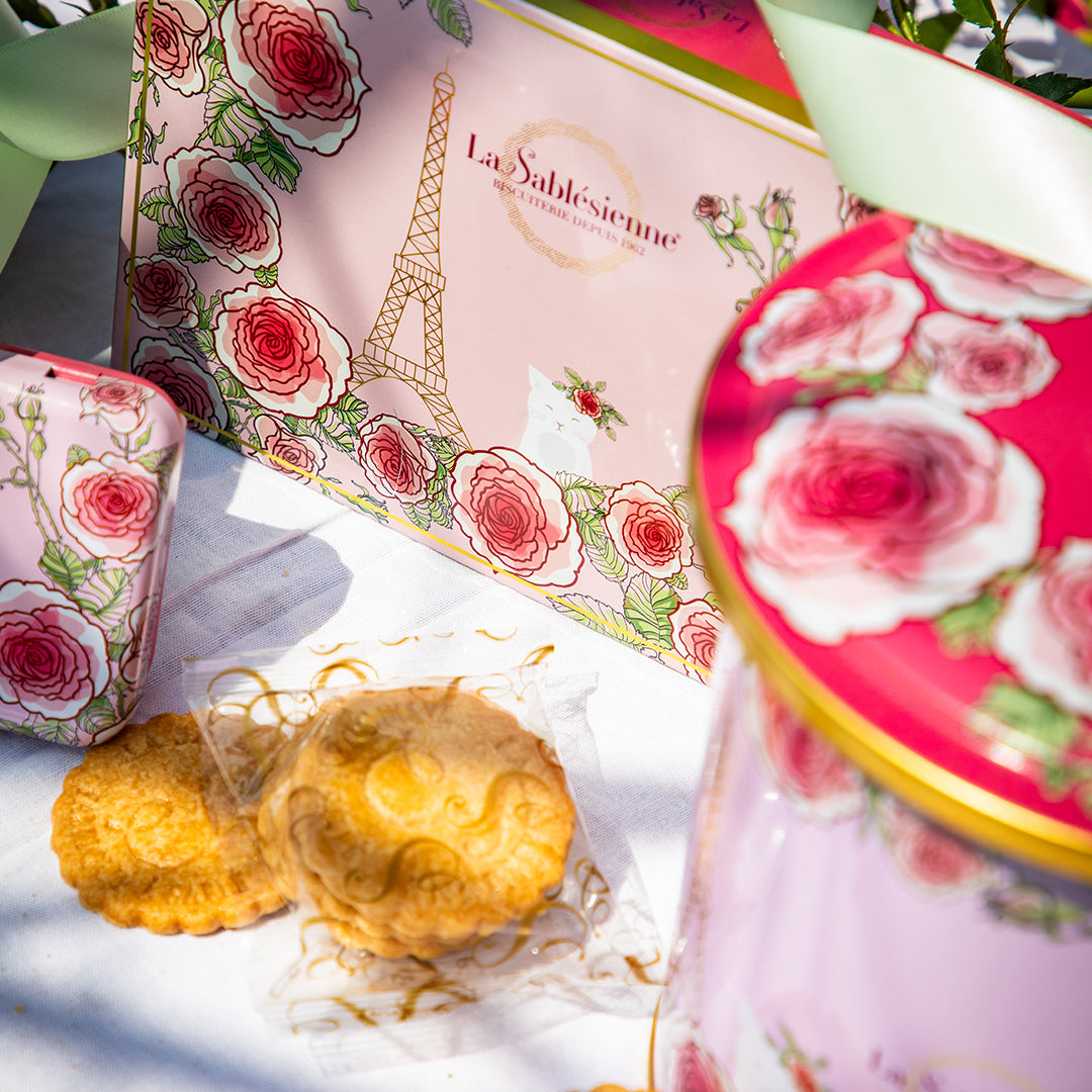 Biscuits sablés nature pur beurre frais - boite métal "Un matin à paris" 150g