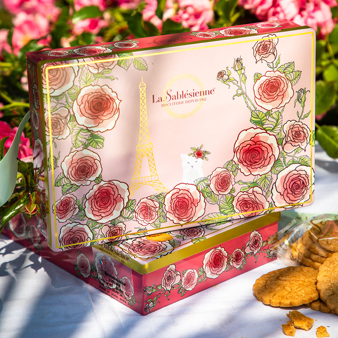 Biscuits sablés nature pur beurre frais - boite métal "Un matin à paris" 150g