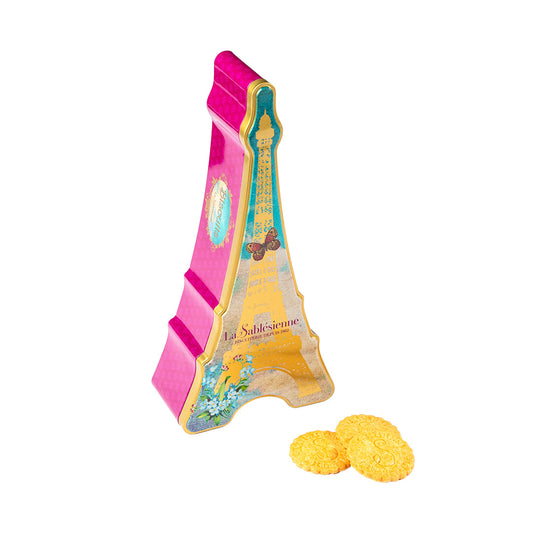 Biscuits sablés nature pur beurre frais - boite métal "La Tour Eiffel" 200g