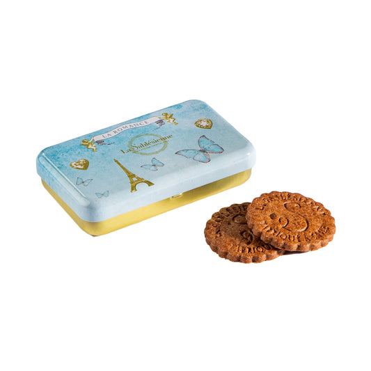 Biscuits sablés tout chocolat - Mini Boite métal Romance - 35g