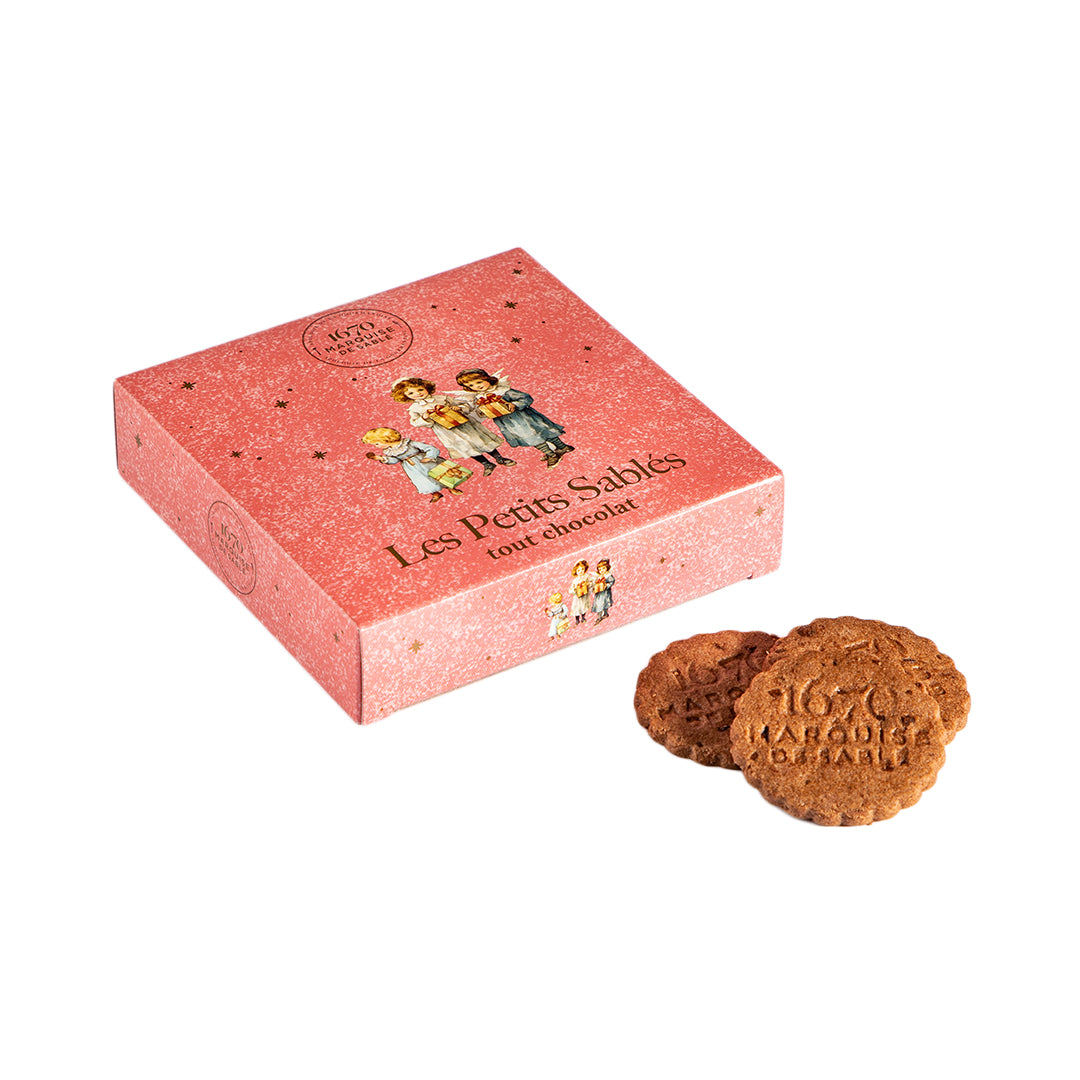 Biscuits sablés tout chocolat - Etui de Noël 1670 Marquise de Sablé - 100g