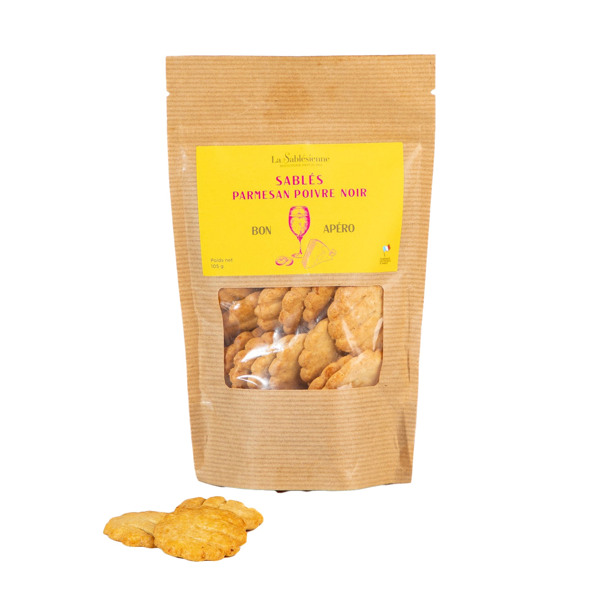 Petits Sablés salés Parmesan AOP Poivre - 105g