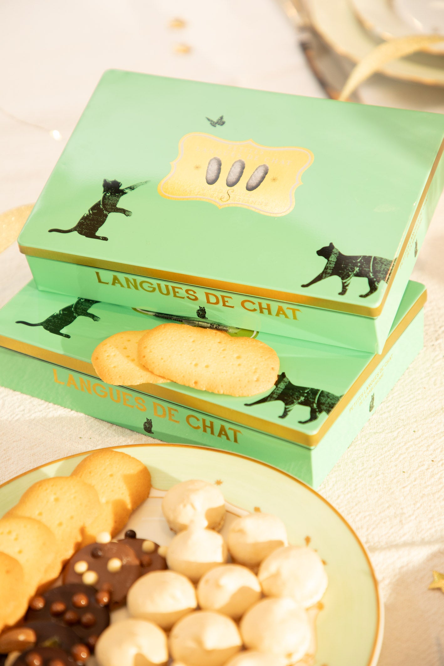 Biscuits langues de chat pâtissières - boite métal 160g