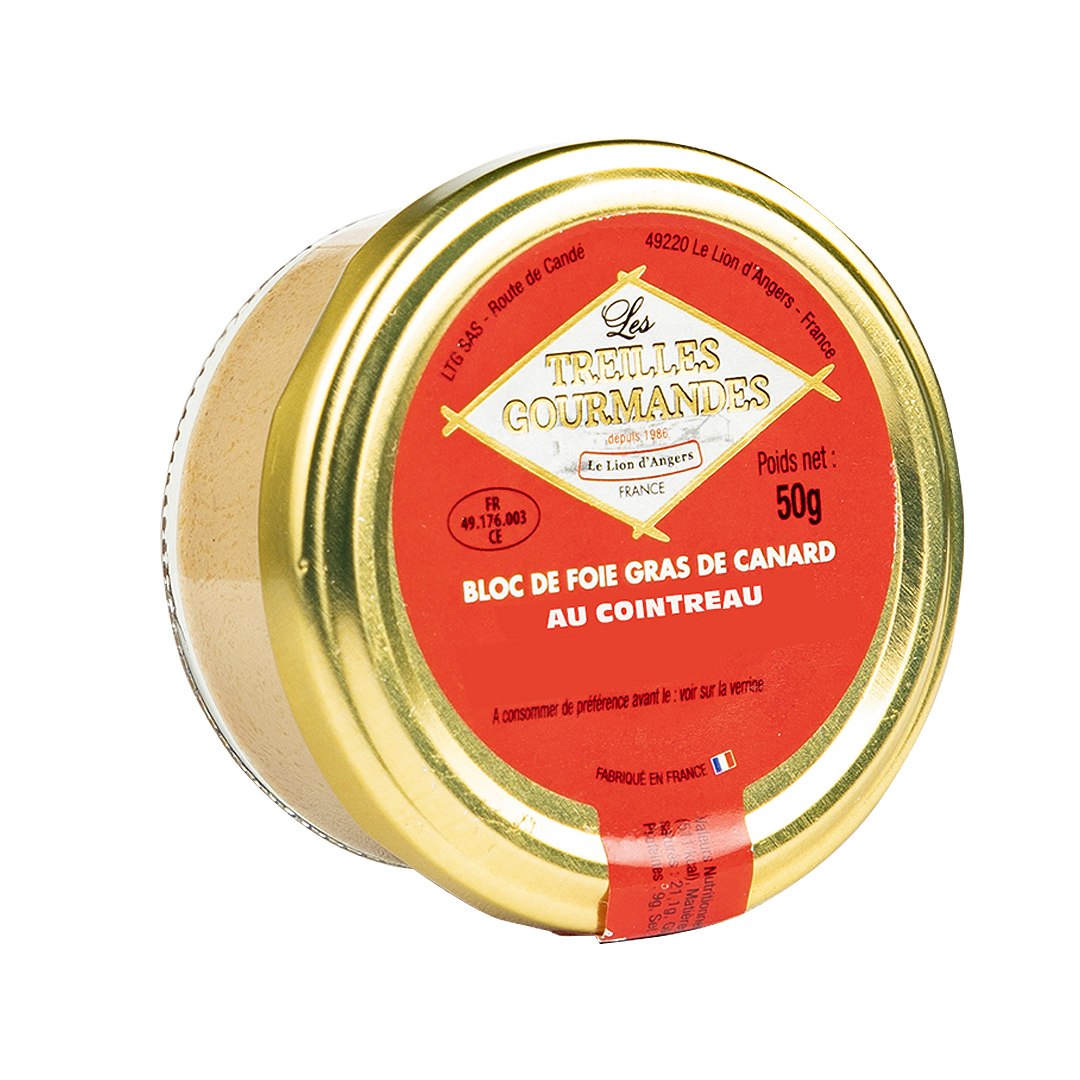 Bloc de foie gras de canard au Cointreau - 50g