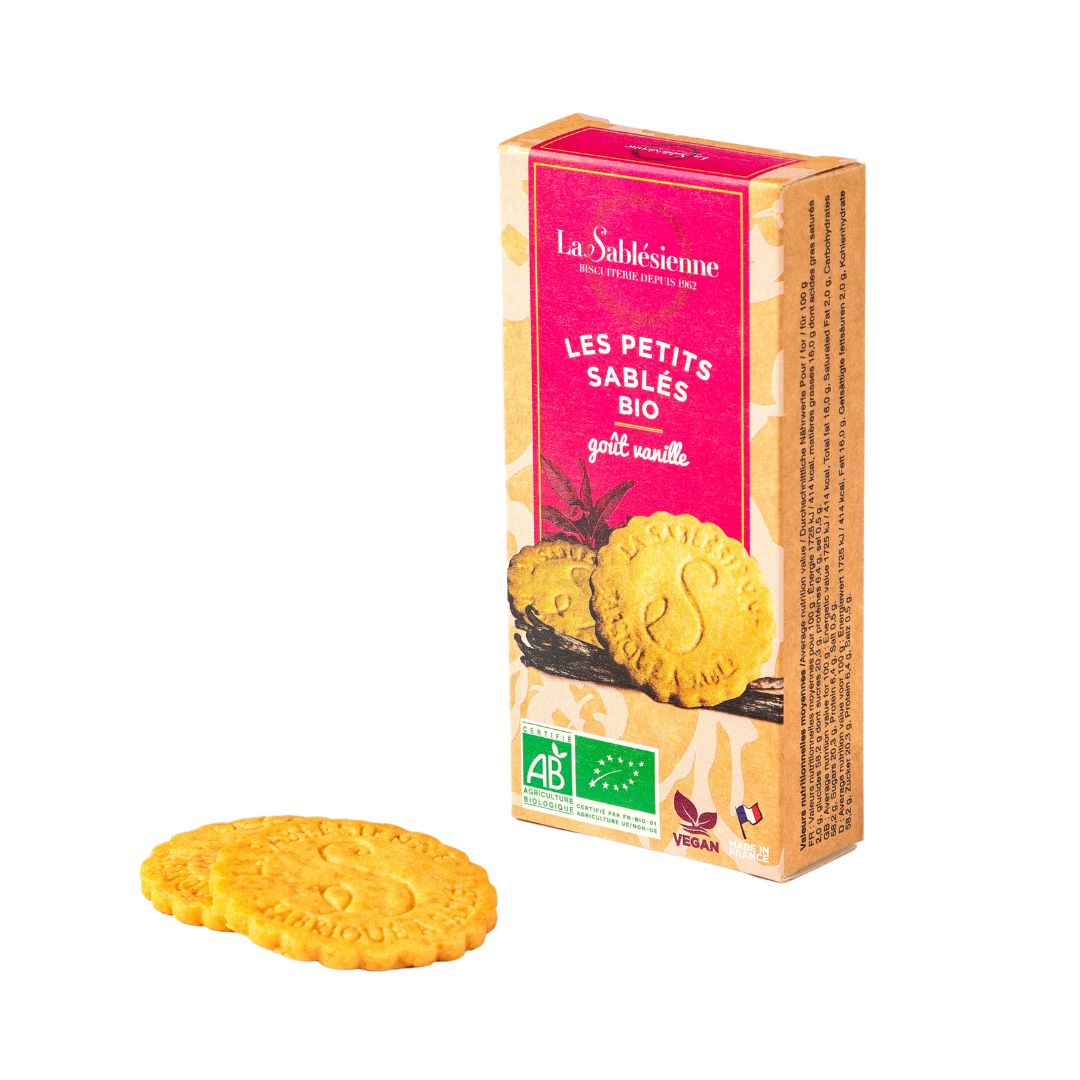 Mini étui Petits sablés à la vanille 37g BIO et VEGAN